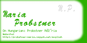 maria probstner business card
